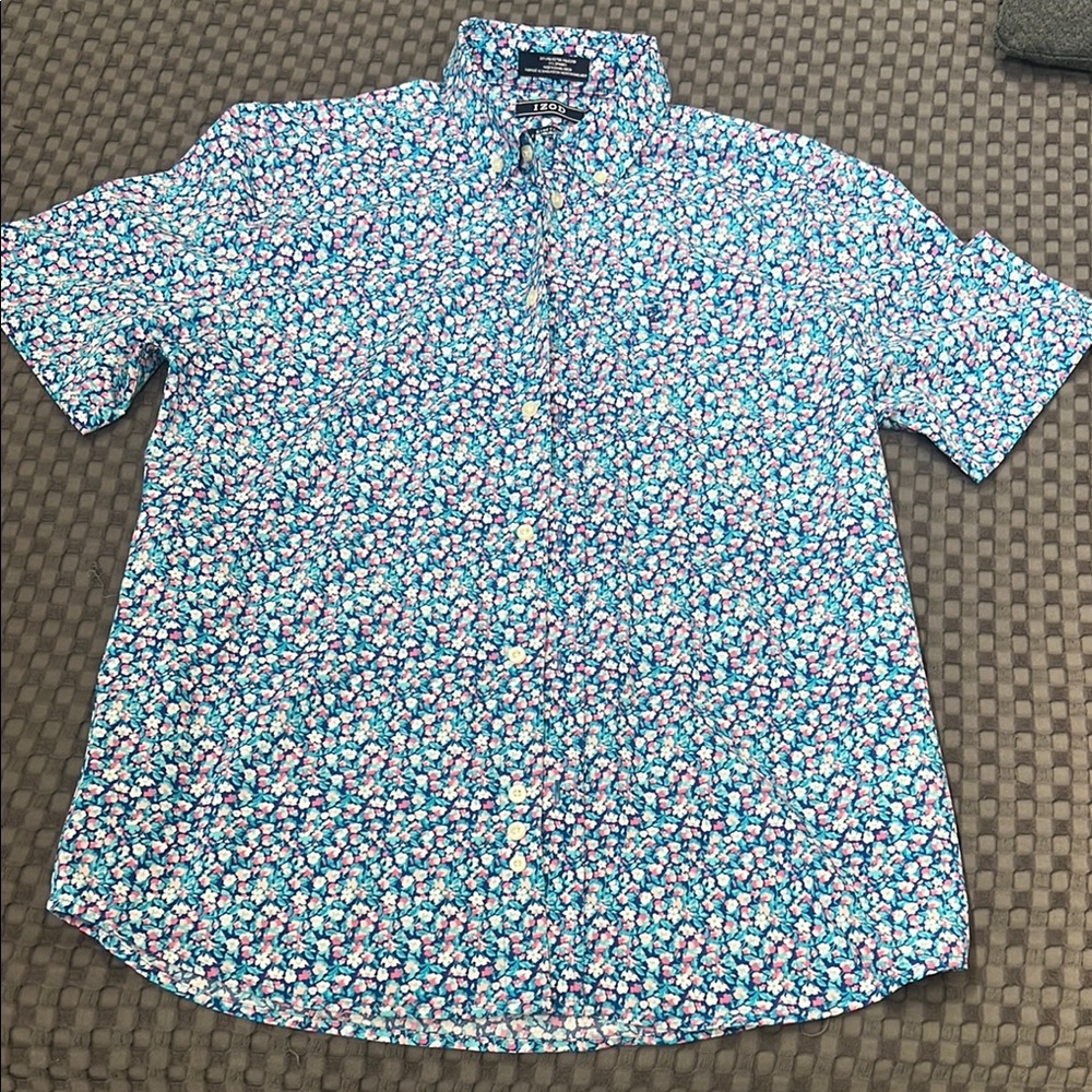 Izod Floral Blue Shirt